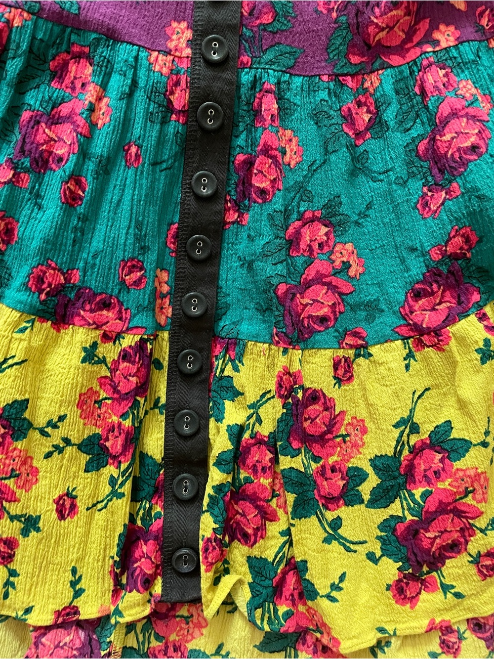 Vintage 90’s Y2K Betsey Johnson Floral Tired Boho Dress - Picture 4 of 7